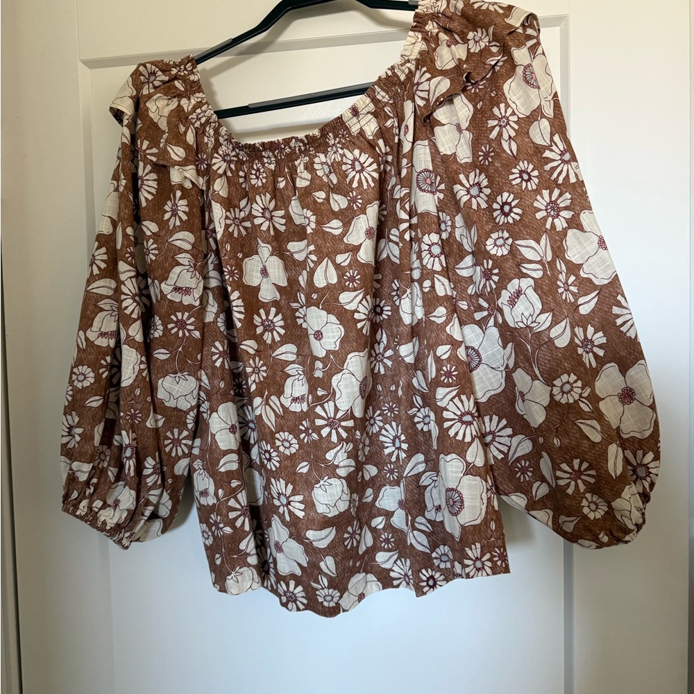 Free People miss daisy ruffle print top - Picture 3 of 4